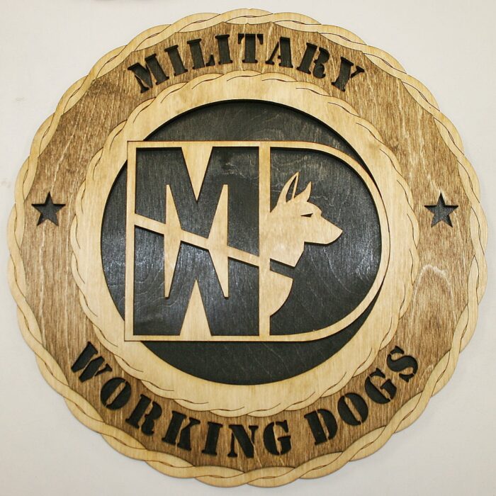 12" and 18" Military Working Dogs Wall Tribute - Image 1