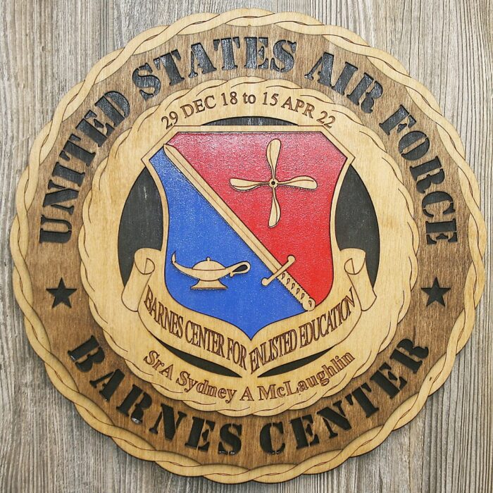12" and 18" Air Force Barnes Center Wall Tribute - Image 1