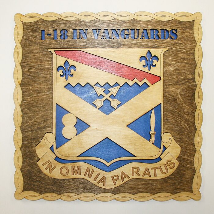 12" and 18" Army 18th Infantry Square Wall Tribute - Image 1