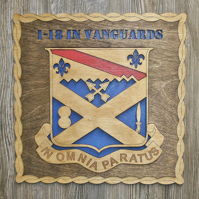 12" and 18" Army 18th Infantry Square Wall Tribute - Image 3