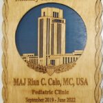 Custom 12 x 8 Walter Reed Appreciation Plaque - Free Shipping