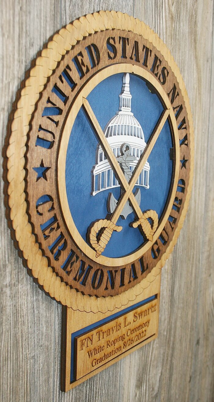 Navy Ceremonial Guard Wall Tribute with  placard - Image 2