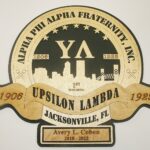 Custom 12"or 18" Alpha Phi Alpha - Upsilon Lambda Fraternity Wall Tribute
