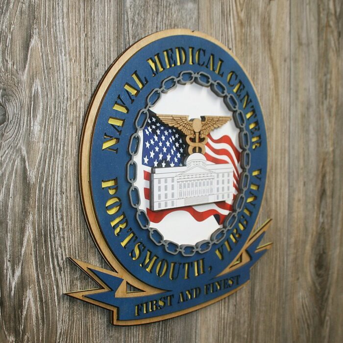 Custom 12" Wood Navy Medical Center Wall Tribute - FREE SHIPPING - Image 3