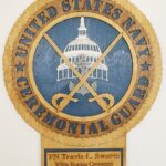 Navy Ceremonial Guard Wall Tribute with  placard