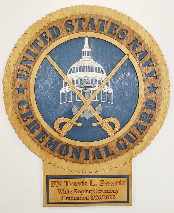 Navy Ceremonial Guard Wall Tribute with  placard - Image 1