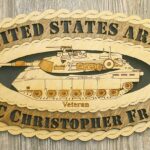 Custom 15 x 7  Wood M1A1 Tank Wall Tribute - Free Shipping