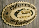 Custom 15 x 7  Wood M1A1 Tank Wall Tribute - Free Shipping - Image 2