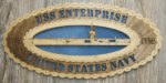 Custom 12" Wood Ship USS Enterprise Wall Tribute - Free Shipping