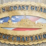 Custom 15 x 7  Wood Ship USCGC Chautauqua WHEC41 Large Oval Tribute - Free Shipping