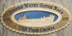 Custom 15 x 7  Wood Ship USS Page County Large Oval Tribute