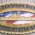 Custom 15 x 7  Wood Ship USS Bonhomme Richard Wall Tribute - Free Shipping