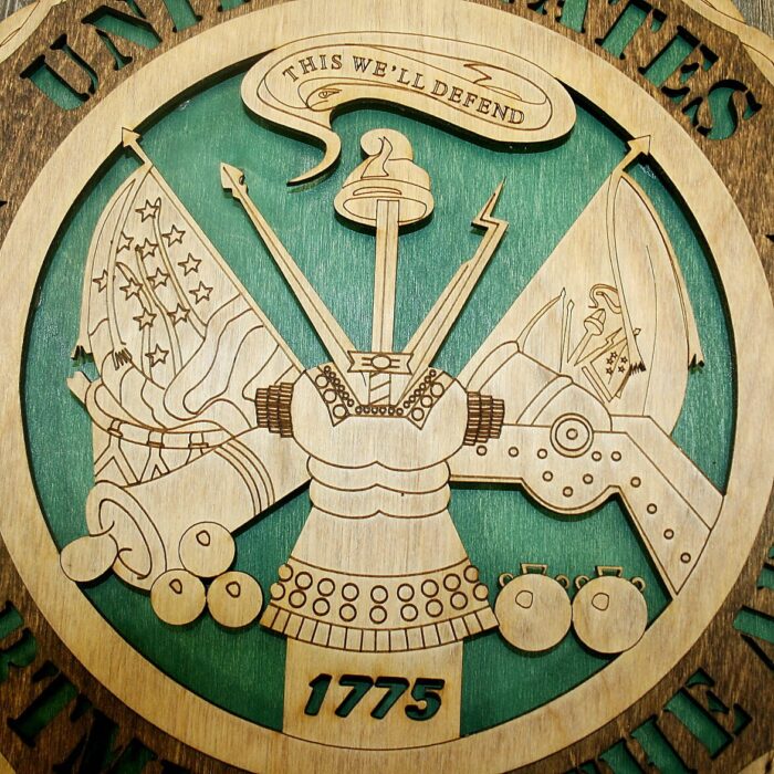 Custom 12" Wood  Department of the Army Wall Tribute - Image 3