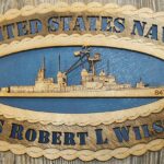 Custom 15 x 7  Wood Ship USS Robert L Wilson DD847 Large Oval Tribute - Free Shipping