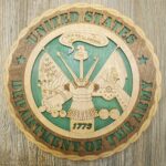 Custom 12" Wood  Department of the Army Wall Tribute