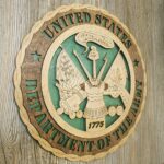 Custom 12" Wood  Department of the Army Wall Tribute - Image 2