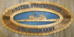 Custom 15 x 7  Wood Ship USS Normandy CG60 Large Oval Tribute - Free Shipping