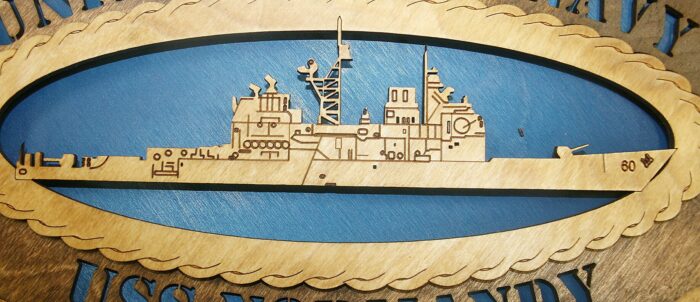Custom 15 x 7  Wood Ship USS Normandy CG60 Large Oval Tribute - Free Shipping - Image 4