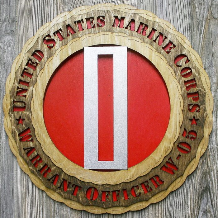 Marine Corps WO5 Warrant Officer Rank Wall Tribute - Image 1