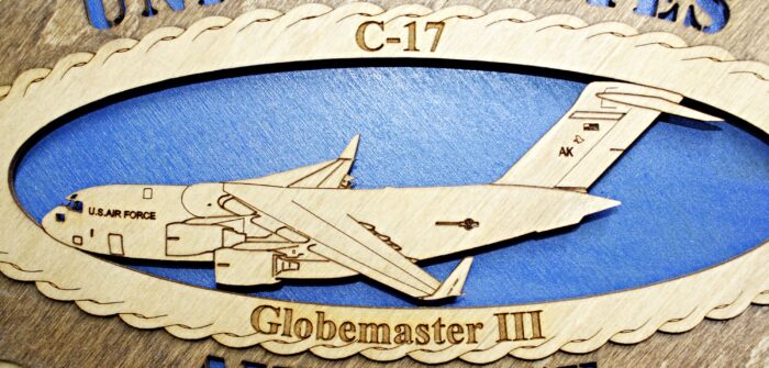 United states Air Force C17 Large Oval Wall Tribute - Image 3