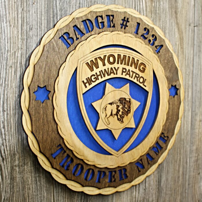 Wyoming State Police Wall Tribute - All 50 State Trooper Plaques Available !!! - Image 2