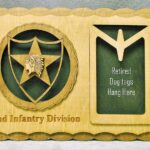 Custom 12 x 8 Army 2nd Infantry Dog Tag Display - Free Shipping