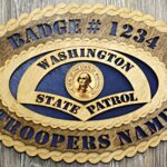 Washington State Police Wall Tribute - All 50 State Trooper Plaques Available !!!