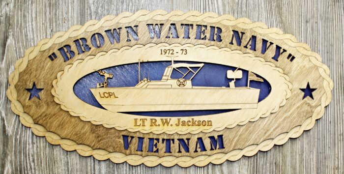 Brown Water Navy Large Oval Wall Tribute - Image 1