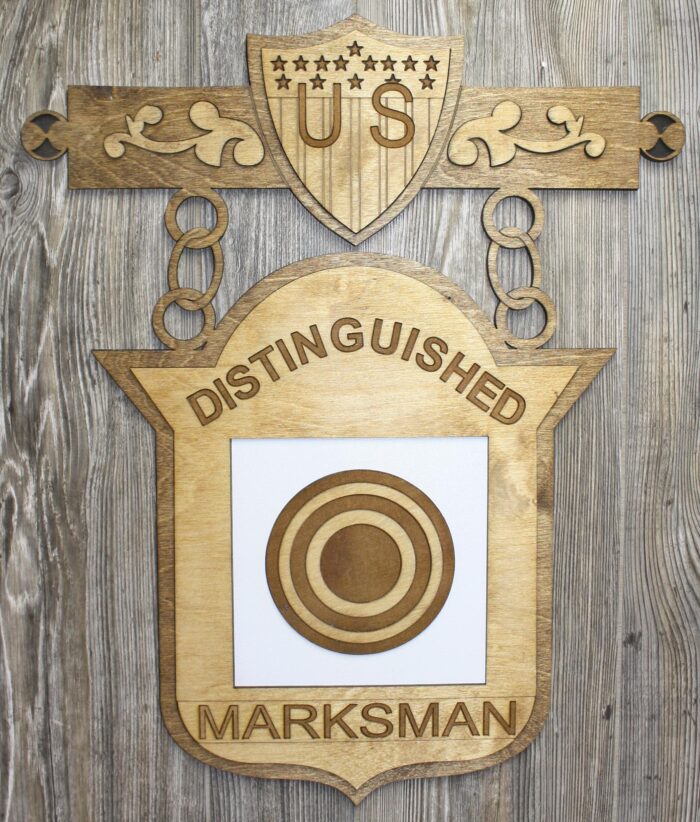 Distinguished Marksman Badge Wall Tribute - Image 1