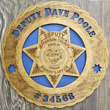 Jefferson County Oregon Sherrif Badge Wall Tribute
