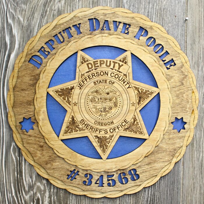 Jefferson County Oregon Sherrif Badge Wall Tribute - Image 2