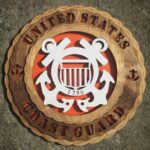Custom 8" Wood Coast Guard Wall Tribute - FREE SHIPPING!