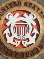 Custom 8" Wood Coast Guard Wall Tribute - FREE SHIPPING! - Image 3