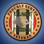 Custom 12" Wood Proudly Served, Iraqi Freedom Veteran - Wall Tribute - FREE SHIPPING