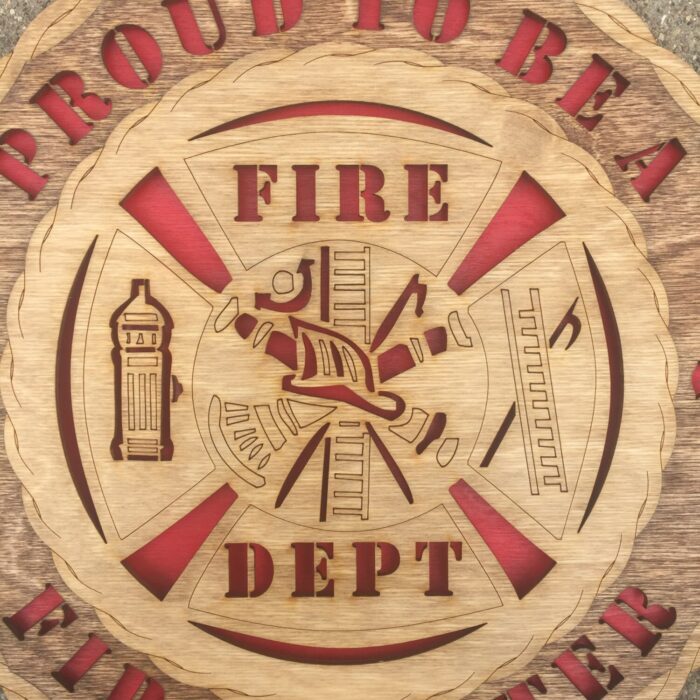 Custom 12" Wood Proud to be a Firefighter Wall Tribute - FREE SHIPPING - Image 2