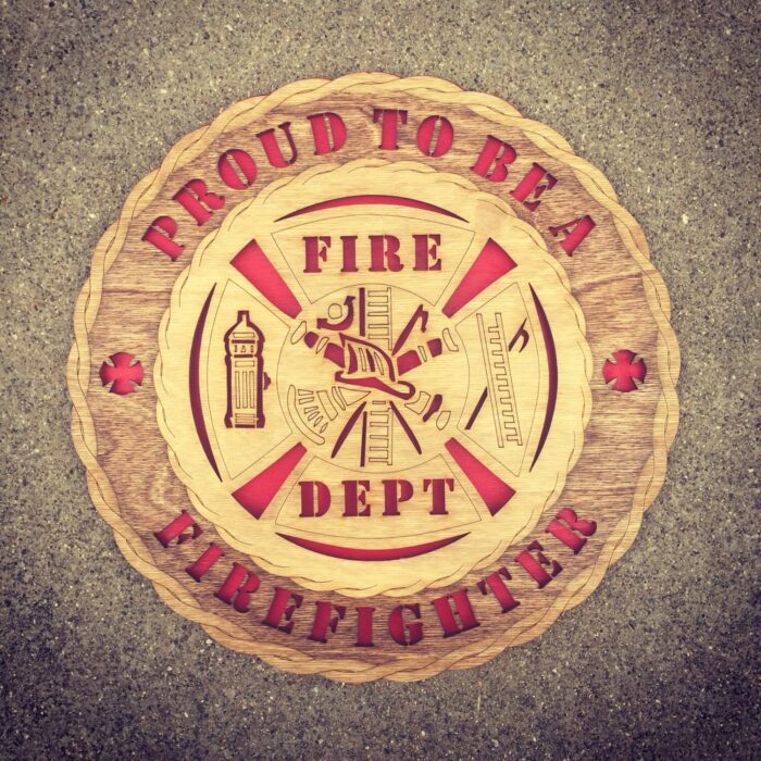 Custom 12" Wood Proud to be a Firefighter Wall Tribute - FREE SHIPPING - Image 3
