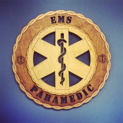 Custom 12" Wood EMS Paramedic Wall Tribute - FREE SHIPPING