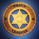 Custom 12" Wood Proud Highway Patrol Trooper Wall Tribute - FREE SHIPPING